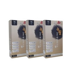 히솝 수월 명품 헤어 칼라크림 염색약, 7S 흑색, 3개