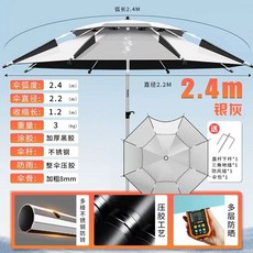 간편 테이블 카트 그늘막 파라솔 1 캠 웨건 대형 2m 2.0-오동쌀, 1개, L. 12날 회전방지 스테인리스 스틸 폴 강한 바람과