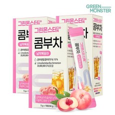 디톡 비건 콤부차 납작복숭아 3박스 (30포), 5g, 상세설명 참조