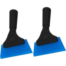 자동차 창문 청소 및 틴팅 도구 앞유리 스퀴지 키트를 위한 인체공학적 핸들 블루 TPU 고무가 포함된 NUOBSTY 필름 스크레이퍼 2개 세트
