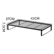 桃園出貨 烤網架 廚房灶臺支架 家用電磁爐支架 煤氣燃氣灶蓋板罩 鍋底座架 檯面置物架, 43*27*7.5cm黑色經典款中號, 1個