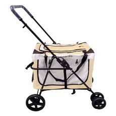 寵物來了 台灣現貨 時尚兩用折疊推車 簡約手提折疊推車 多功能兩用寵物推車, 寵物來了 多功能兩用寵物推車-卡其, 1個