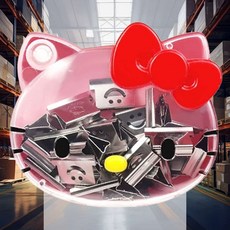 헬로키티 실버날크립 중 나이스러 사무용품 초등학생 문서집게 초등학생용 언박싱