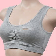 지옹샵 컬러 밴딩 주름 캡 스포츠 브라 헬스브라