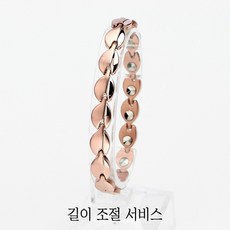 진주모아 99.9998% 나뭇잎 로즈골드 게르마늄 건강팔찌 BLERM-01, 1개