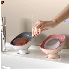 몽땅하우스 1+1 그레이 핑크 무타공 욕실 비누 받침대 물빠짐 비누대 미누곽 비누 케이스 거치대, 2개, 그레이+핑크