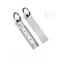 미니 철제 자 스틸 쇠자 고정밀 측정용 눈금자 재단용 양면 눈금 1개 5cm, 실버 1개