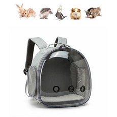 빛깃닥 투명 이동장 투명창 토끼 고슴도치 앵무새등 적용 소형이동장 이동가방 외출용, 1개, 핑크