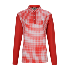 몽크로스 조르지오페리 골프 여성 긴팔 체크 카라티셔츠