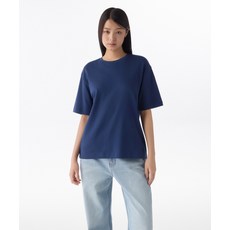 매장정품 무신사스탠다드우먼 MUSINSA STANDARD WOMAN 우먼즈 릴렉스 핏 크루 넥 반팔 티셔츠 [미드나잇 블루] MWJTS0Z03-ME 541539