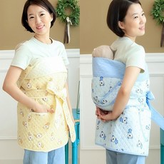 나와니스 아가곰 일자형 포대기/ 7부 사계절 포대기 실내포대기 처네 캐리어, 아가곰-블루