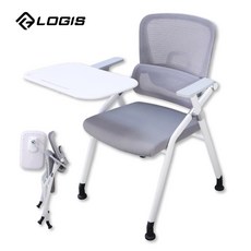 LOGIS 培訓椅 會議椅 折疊椅, 灰色椅+桌+固定輪