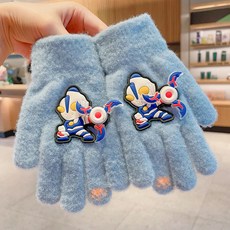 奧特曼男童手套兒童秋冬季加厚保暖防風五指套男孩寶寶卡通分指套Doly