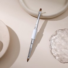 화이트 양용 알루미늄 네일 펜, 1개, 화이트-3