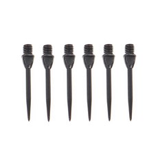 6 개의 PCS 교체 가능한 다트 스틸 팁 2BA 와이어 팁 다트 바늘 액세서리, 검은색, 1개