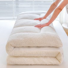 리보아 통세탁 사계절 반반 바닥 침대 토퍼 매트리스, 화이트