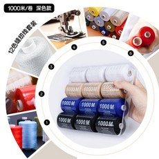 家用縫衣服線小卷加長手工彩色滌綸402手縫機線針線盒裝, 1個, 4色透明裝12000M 縫衣針6枚+穿,305g 12種顏色