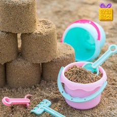 선물 모래 놀이 세트 장난감 해변 도구 물놀이 해피 바스켓 놀이 세트, 1개