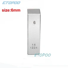 스틸 블록 게이지 평행 측정 선반 도구 1mm 1-10mm, 12 6mm block  gage, 1개