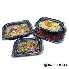 팜스용기 일회용 도시락용기 DS-201 블랙, 1개, 300개