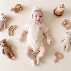 베베곰 반팔 바디수트