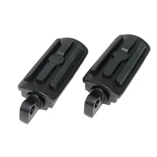 CNC 풋 페그 페달 오토바이 하이웨이 풋 레스트 할리 스포츠스터 XL 883 1200 다이나 소프테일 V 로드 FXDL, 01 Black, 1개