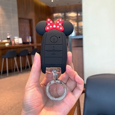 기아 호환 귀여운 차키케이스 자동차 키링 키홀더, K-2, 블랙