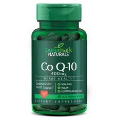 Pure Mark Naturals 輔酶Q10 400mg 素食膠囊, 1個, 45錠
