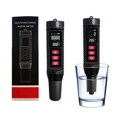 伊德萊斯 七合一水質檢測筆 PH/EC/TDS/SALT/ORP/S.G./溫度測量, 1個, 100ml