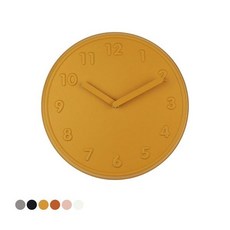 무케렌시아 페니체 넘버링월클락 5colors 무소음 인테리어 벽걸이 시계 164319, 무케렌시아 옐로우