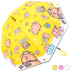 상상봉봉 카피바라 귀여운 튼튼한 학생 자동 장우산