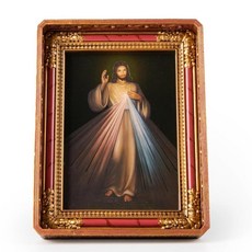 Buildclassic BC 가톨릭 과달루페 성모 이미지 10.2 x 15.2cm(4 6인치) 높이 19.9cm(7.6인치) 빈티지 테이블 탑 그림 액자 축복받은 마리아 어머, 신성한 자비, 1개