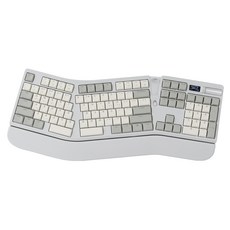 지클릭커 오피스프로 뉴트로 로우프로파일 풀윤활 블루투스 인체공학 무선 기계식 키보드, 레트로그레이, EK700, 제조사축