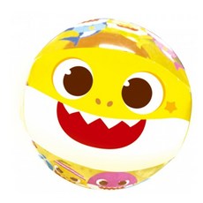 Pinkfong Babyshark 碰碰狐/鯊魚寶寶沙灘充氣球 (正版授權), 黃, 1個, 40cm