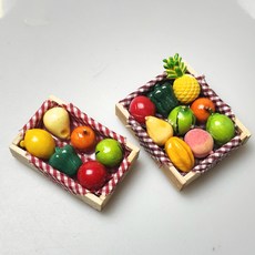 냉장고 자석 미니어처 과일 2P 세트, 랜덤