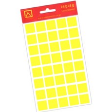 돈스텔 설문조사스티커 네모스티커 7매 노랑