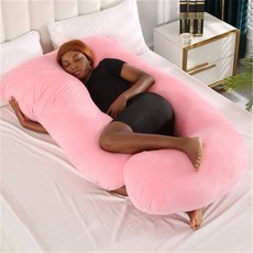 U자형 바디 필로우 옆잠 푹신 목 출산 원형 롱 애착 인형, 핑크+80x120x180cm(2.8KG)
