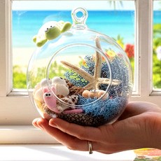 바다 스칸디아모스 화분 만들기 투명볼 DIY 여름 원예수업 키트 노인 중학생 어르신 재료, 바다 해양생물 투명볼 만들기(P0000LMC)
