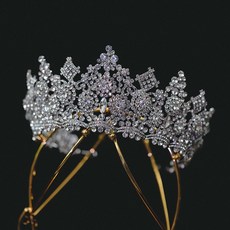 新款歐美奢華水鑽新娘頭飾皇冠氣質公主王冠影樓造型, 1個, 奢華皇冠