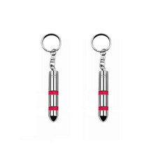 자동차 정전기 방지 키홀더 키링 정전기제거 열쇠고리 스파크 차단 겨울철 악세사리 차량용품, 2개, 레드 2세대