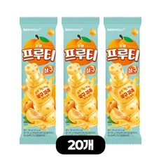 해태 튜브 쭈쭈바 아이스크림 로열 프루티 살구, 20개, 130ml