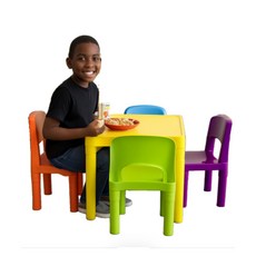 (에벤에셀) 어린이용 경량플라스틱 테이블과 의자세트 유치원 유아테이블과의자 어린이테이블과의자 학습테이블 식탁게임테이블 (테이블1ea+의자4ea구성)