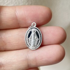 귀여운 순수 925 스털링 실버 암 성모 마리아 매력 펜던트 여보석 Spiriti Pendulo Eternal Match, [04] 1.9cmx1.2cm