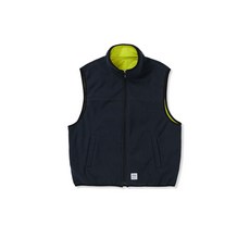 엠엠엘지 Mmlg REVERSIBLE FLEECE VEST NAVY / LIMEL