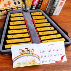 핸드 연습용 심벌 젬베 크래시 크러쉬 차임벨 드럼 재즈, 1개, 16음 소형 글로켄슈필