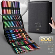 ZIPIA 고급색연필 200색 세트 수채화 틴케이스 미술 드로잉, R. 수채200색세트