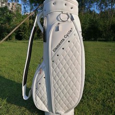 正品新款高爾夫球包女士經典球桿包PU時尚小球袋球童包, 白色球包, 1個