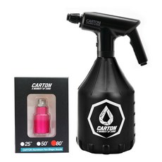 카톤 전동분무기 차량용 세차 압축분무기 3.5L Black + 부채꼴노즐 80도, 1개, 핑크