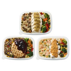 굿스푼 닭한상 맛보기 양많은 닭가슴살 볶음밥 탄단지 도시락 단백질 슬라이스 조각 스테이크 저당 편의점 도시락, 1.24kg, 1세트, 닭한상 맛보기 3종3팩
