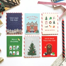 [물가] 메리 미니카드_ 6종 세트, 메리 미니카드_6종 세트 (3개)